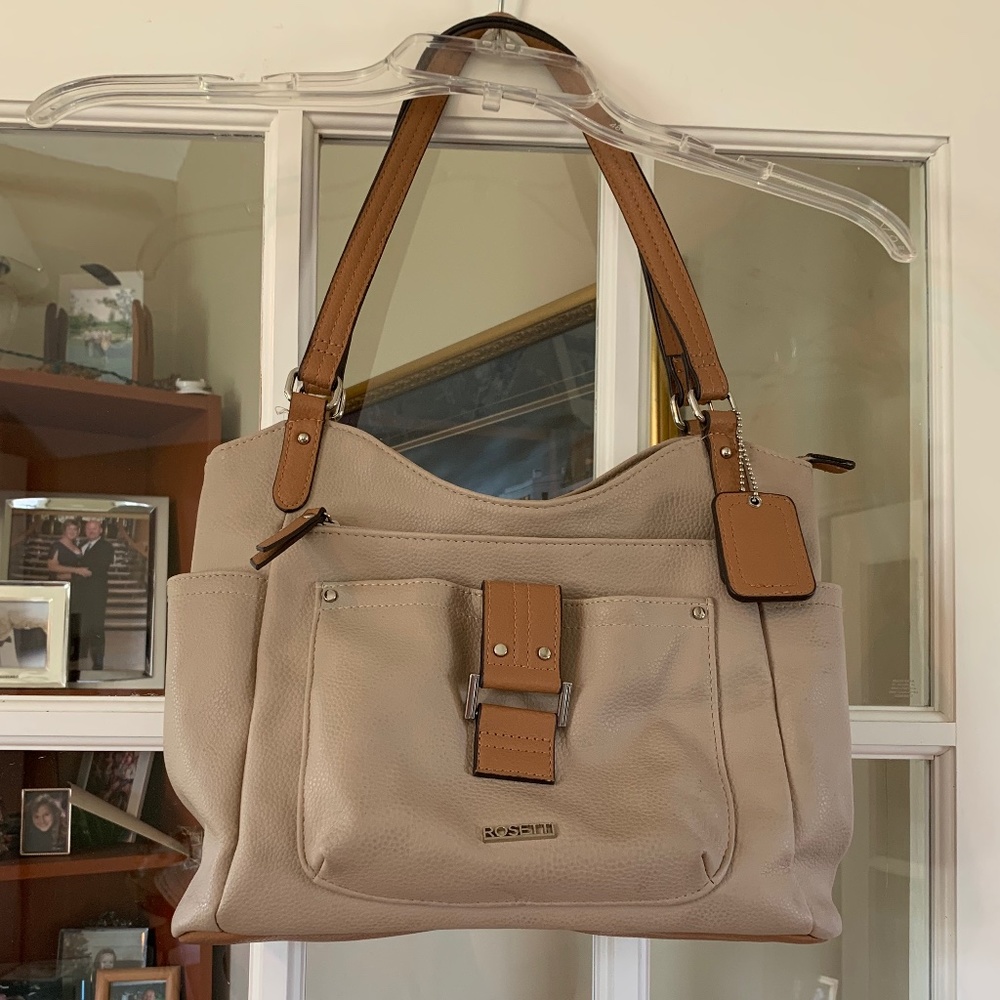 Rosetti Tan and Cream Handbag